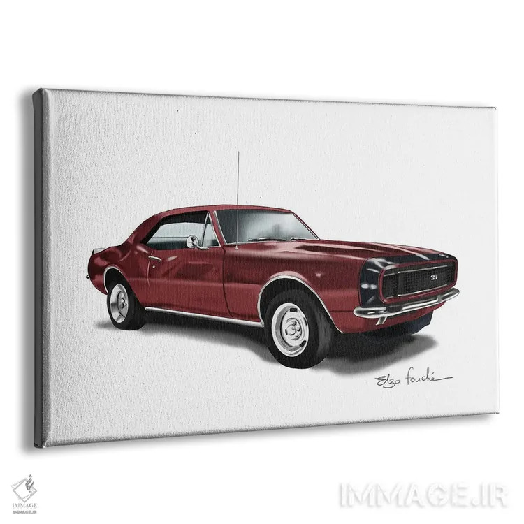 تابلو کامارو زرشکی (مدل خودرو) اثر الزا فوچه - نمای پرسپکتیو محصول