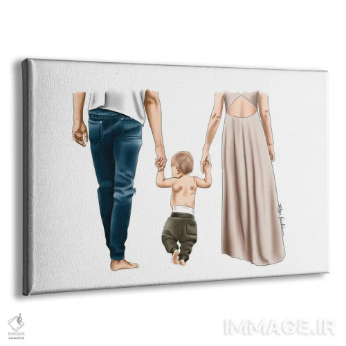 تابلو قدمزدن خانوادگی اثر الزا فوچه - نمای پرسپکتیو محصول