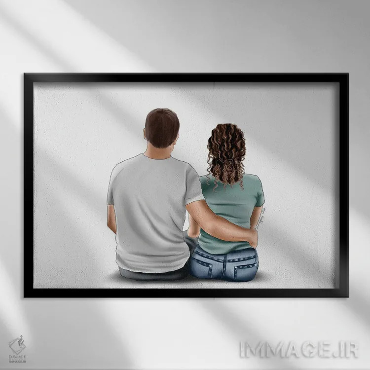 تابلو ما اثر الزا فوچه - نمای قابدار مشکی