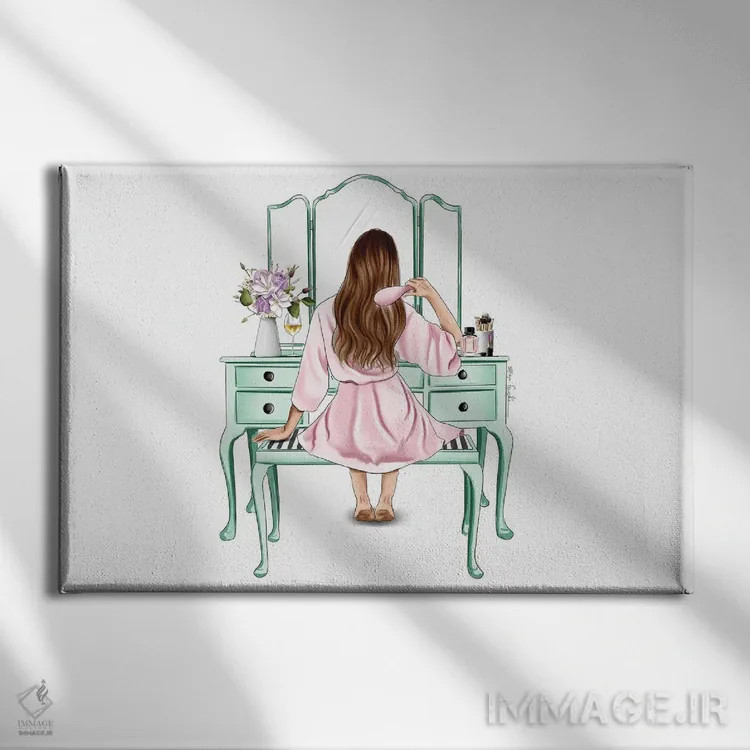 تابلو میز آرایش II اثر الزا فوچه - نمای روبهرو روی دیوار