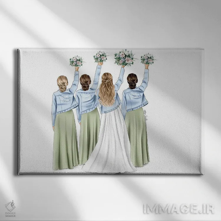 تابلو تیم عروس اثر الزا فوچه - نمای روبهرو روی دیوار