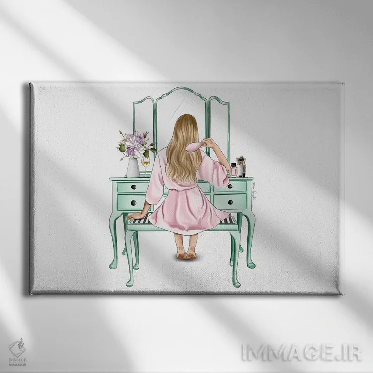 تابلو میز آرایش I اثر الزا فوچه - نمای روبهرو روی دیوار