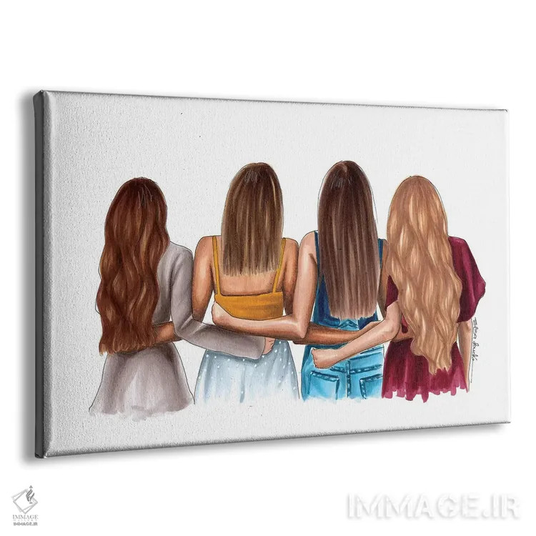 تابلو چهار نفر ما اثر الزا فوچه - نمای پرسپکتیو محصول