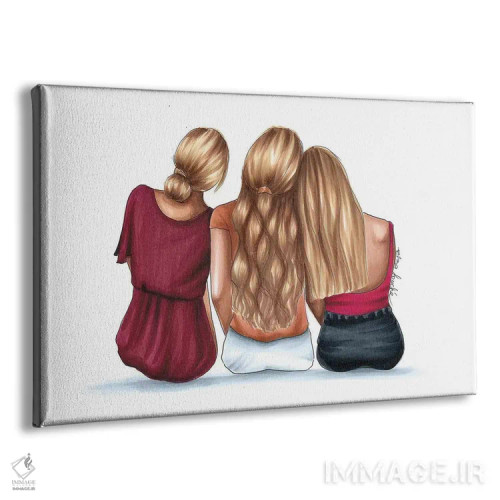 تابلو سه بلوند اثر الزا فوچه - نمای پرسپکتیو محصول