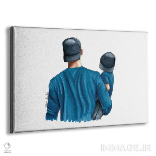 تابلو پدر و پسر اثر الزا فوچه - نمای پرسپکتیو محصول