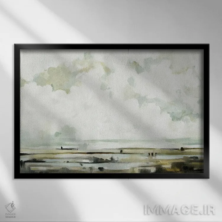 تابلو دشتهای آرام ۲ اثر اما کارولین - نمای قابدار مشکی