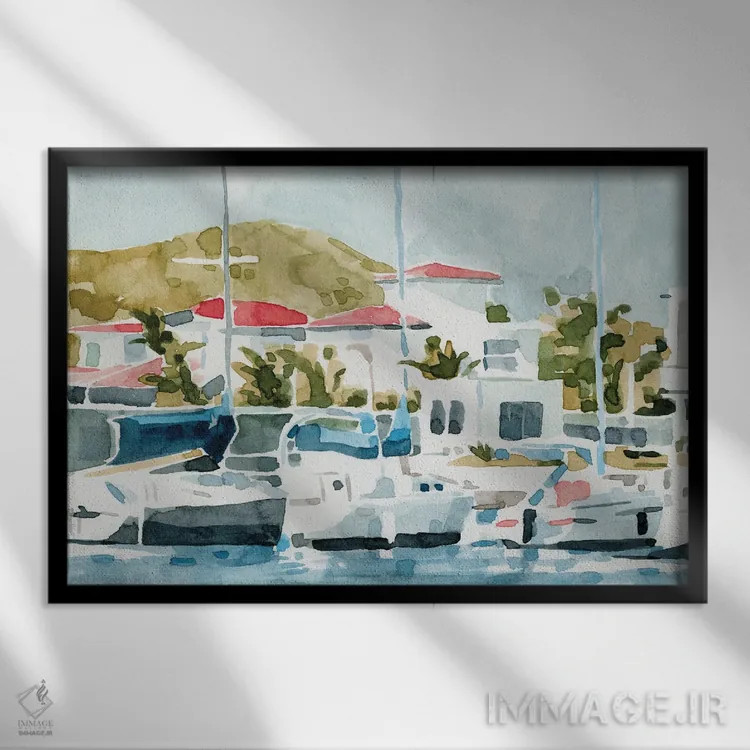 تابلو تعطیلات خاطرهانگیز ۱ اثر اما کارولین - نمای قابدار مشکی