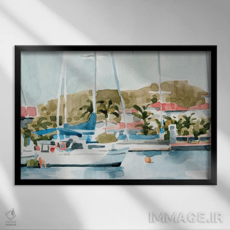 تابلو تعطیلات خاطرهانگیز ۲ اثر اما کارولین - نمای قابدار مشکی