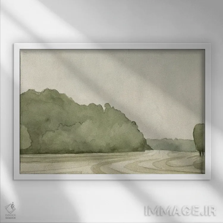 تابلو در مسیر ۱ اثر اما کارولین - نمای قابدار سفید