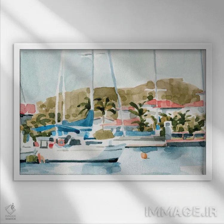 تابلو تعطیلات خاطرهانگیز ۲ اثر اما کارولین - نمای قابدار سفید