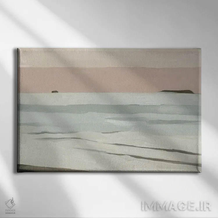 تابلو افق کمرنگ و ملایم ۲ اثر اما کارولین - نمای روبهرو روی دیوار
