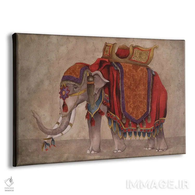 تابلو فیلهای آیینی ۱ اثر الیزابت مدلی - نمای پرسپکتیو محصول