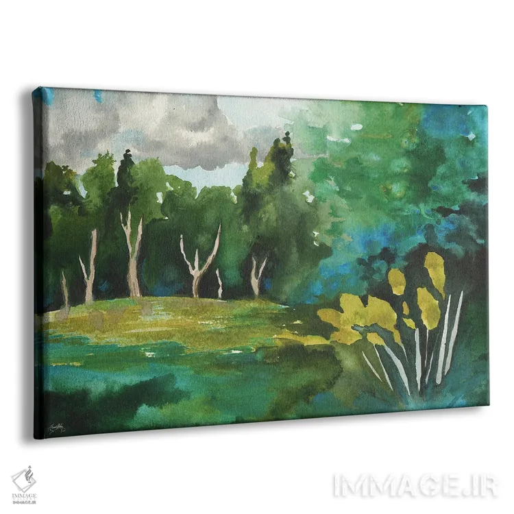 تابلو روستای کوچک II اثر الیزابت مدلی - نمای پرسپکتیو محصول