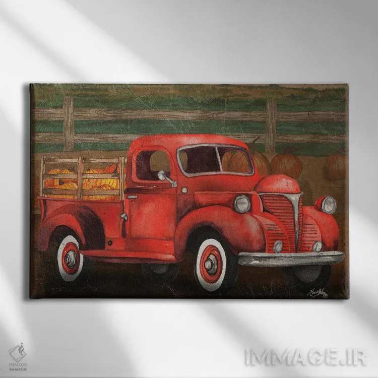 تابلو برداشت کامیونی III اثر الیزابت مدلی - نمای روبهرو روی دیوار