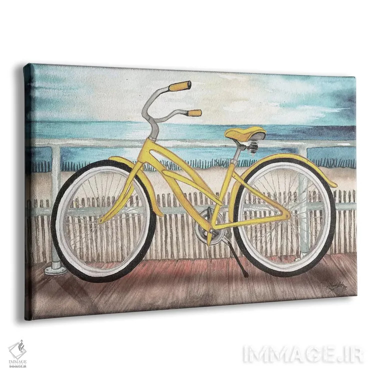تابلو دوچرخهسواری ساحلی اثر الیزابت مدلی - نمای پرسپکتیو محصول