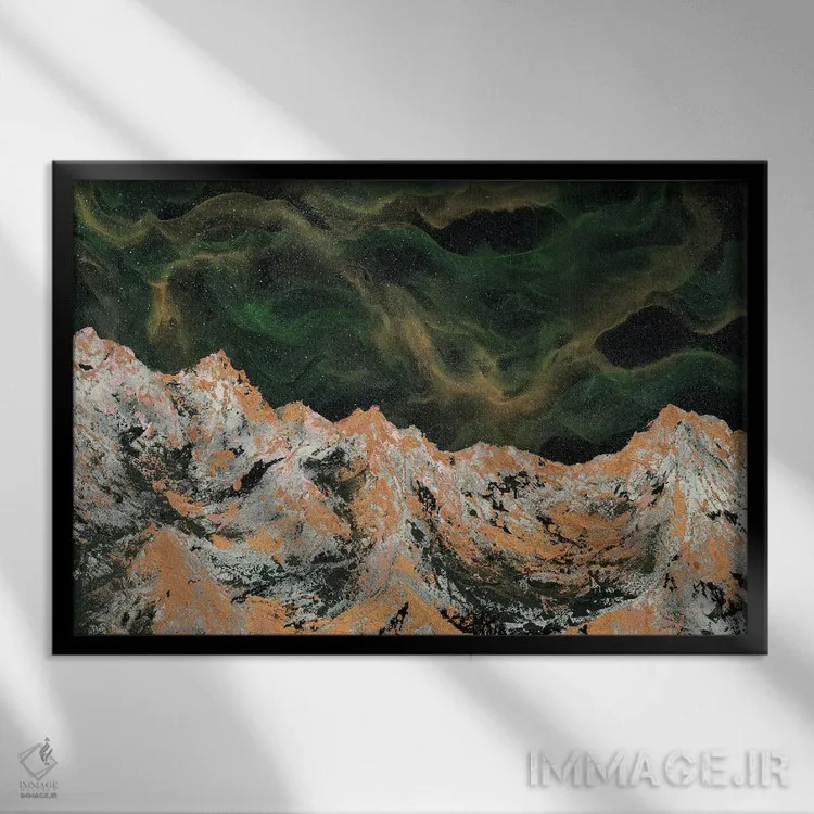 تابلو سحابی چهاردهم اثر امیلی ماگون - نمای قابدار مشکی