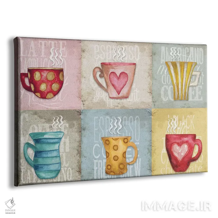 تابلو طرح قهوه اثر الیزابت مدلی - نمای پرسپکتیو محصول