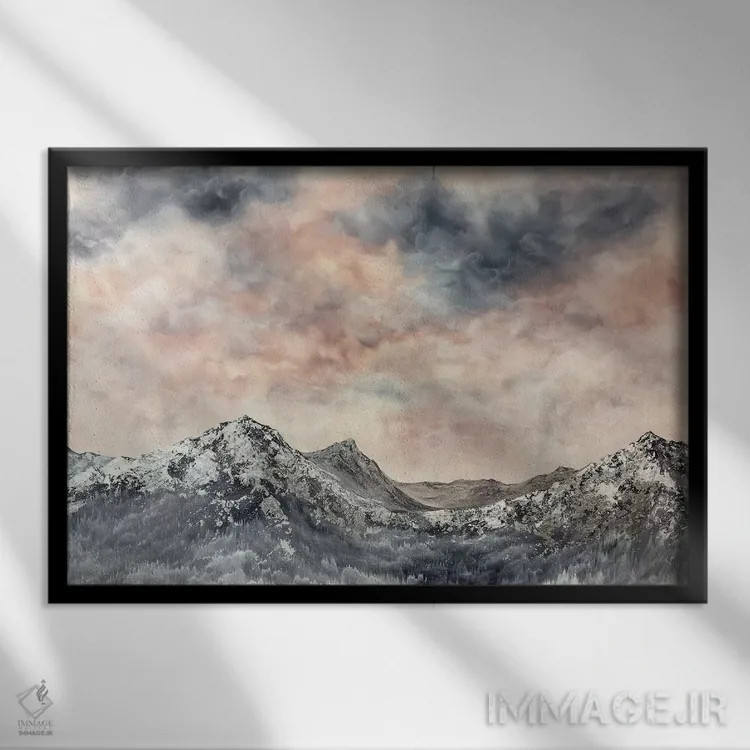 تابلو صبح دلانگیز اثر امیلی ماگون - نمای قابدار مشکی