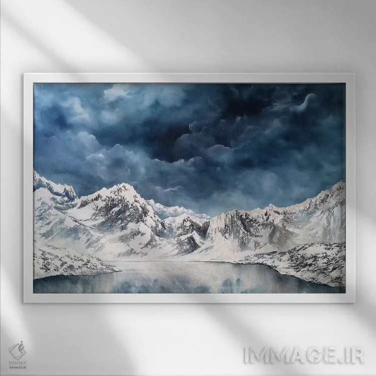 تابلو درخشش اثر امیلی ماگون - نمای قابدار سفید