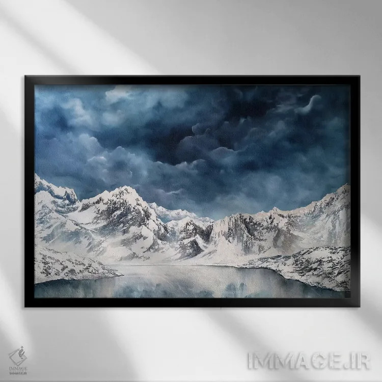 تابلو درخشش اثر امیلی ماگون - نمای قابدار مشکی