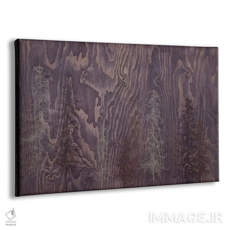 تابلو درختان بنفش اثر امیلی ماگون - نمای پرسپکتیو محصول