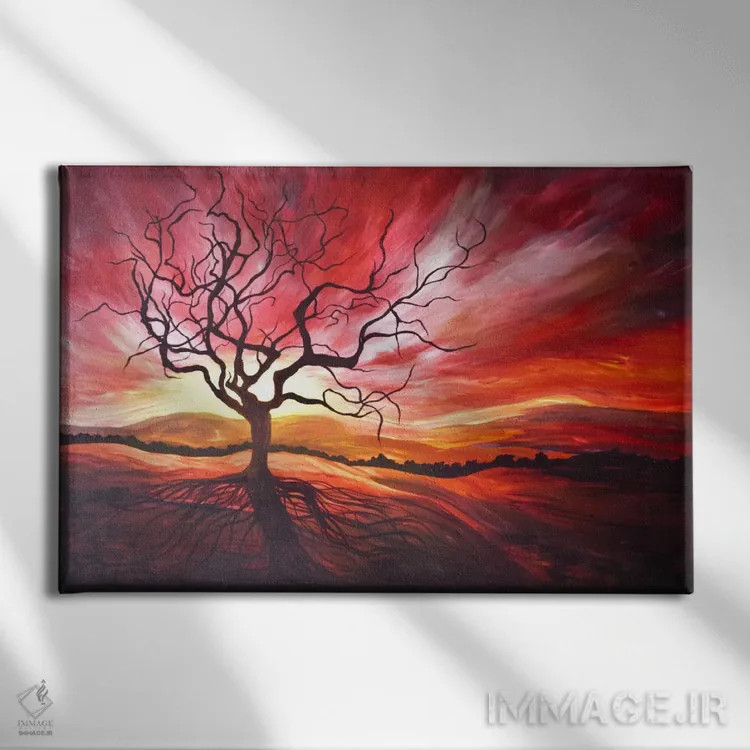 تابلو طلوع خورشید اثر امیلی ماگون - نمای روبهرو روی دیوار