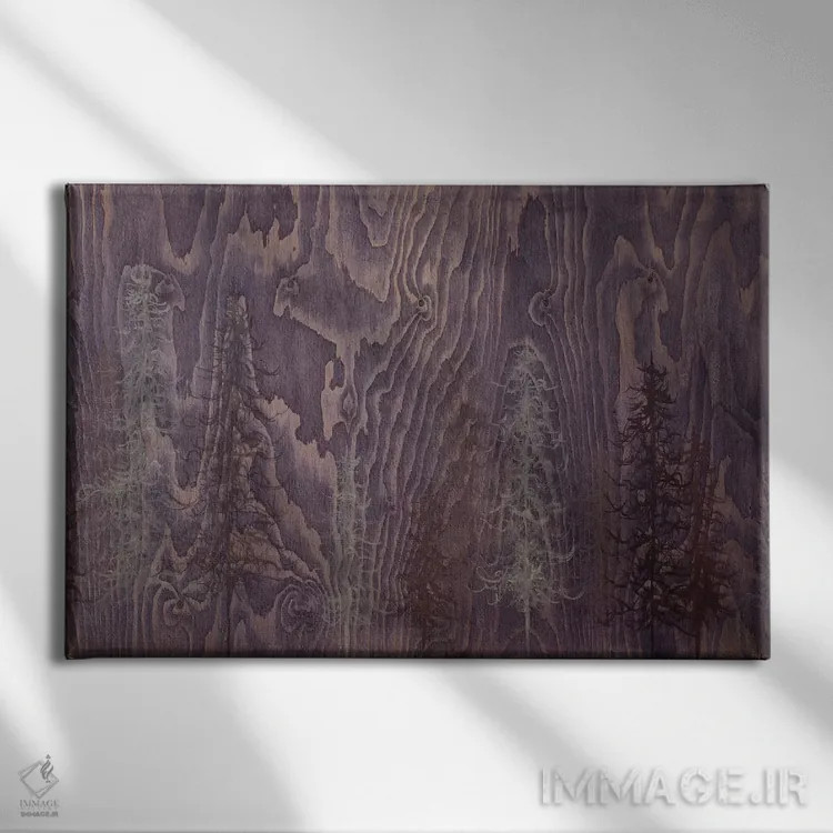 تابلو درختان بنفش اثر امیلی ماگون - نمای روبهرو روی دیوار