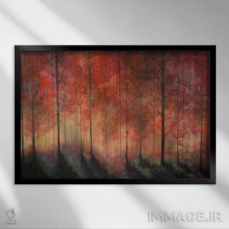 تابلو صبح بخیر اثر امیلی ماگون - نمای قابدار مشکی