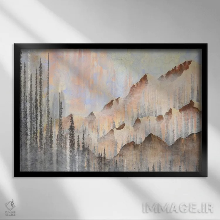 تابلو افتر برن (پدیده پسسوز) اثر امیلی ماگون - نمای قابدار مشکی