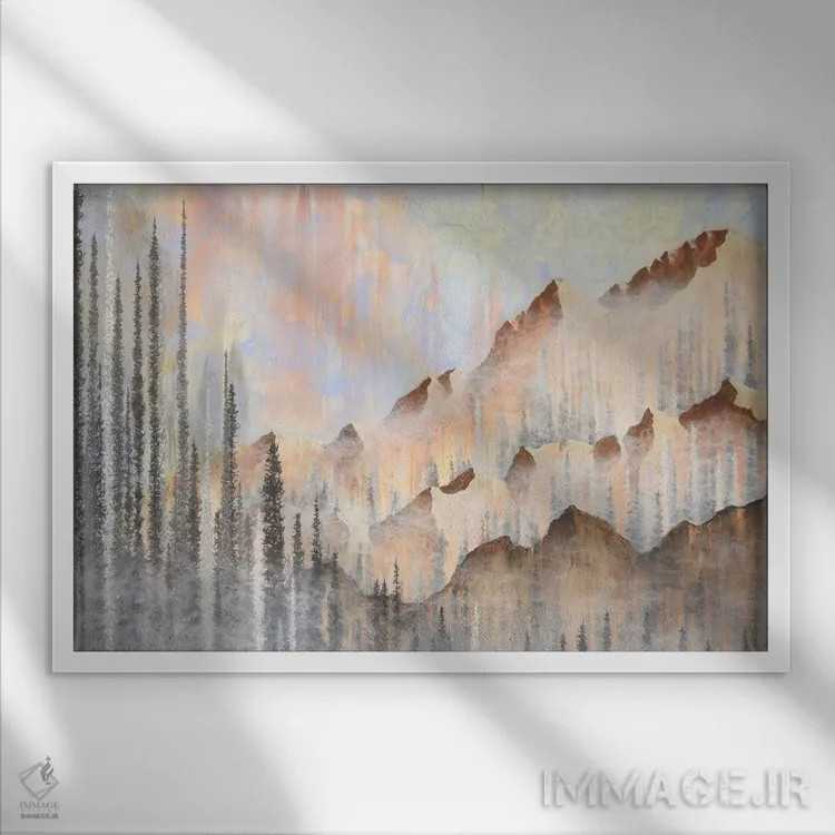 تابلو افتر برن (پدیده پسسوز) اثر امیلی ماگون - نمای قابدار سفید