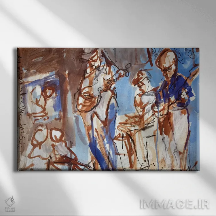 تابلو موسیقیدانان نیواورلئان دو (آمریکا) اثر ارین مکگی فرل - نمای روبهرو روی دیوار