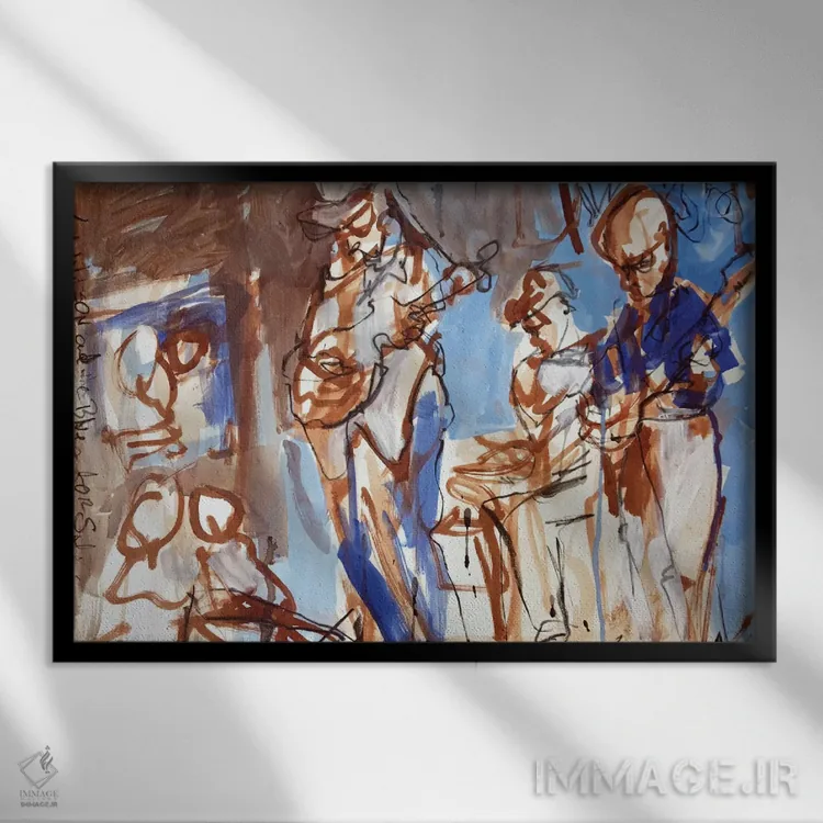 تابلو موسیقیدانان نیواورلئان دو (آمریکا) اثر ارین مکگی فرل - نمای قابدار مشکی