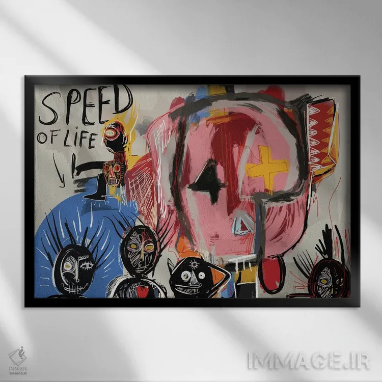 تابلو سرعت زندگی اثر امانوئل سیگنورینو - نمای قابدار مشکی