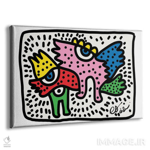 تابلو پرندگان گرافیتی آفریقایی اثر امانوئل سیگنورینو - نمای پرسپکتیو محصول