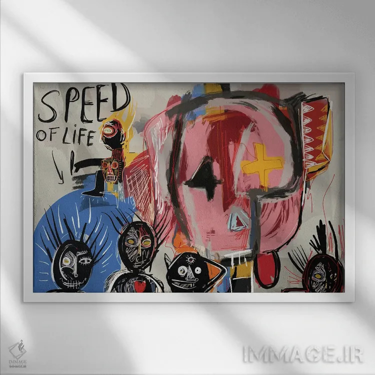 تابلو سرعت زندگی اثر امانوئل سیگنورینو - نمای قابدار سفید