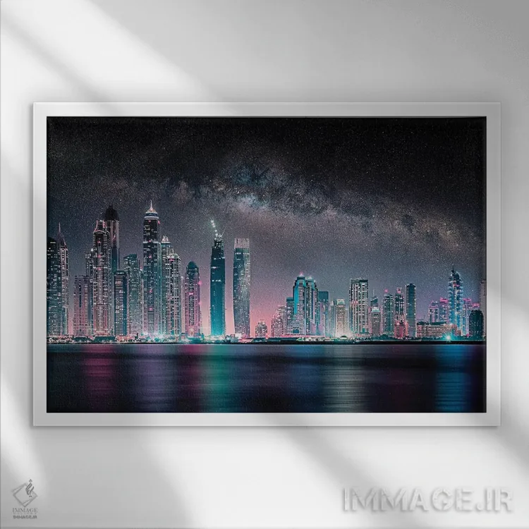تابلو دبی خیرهکننده اثر مانجیک پیکچرز (استودیو عکاسی یا فیلمسازی) - نمای قابدار سفید