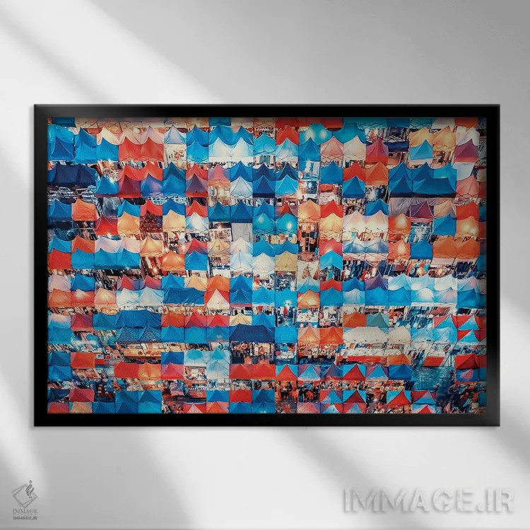 تابلو بازار بانکوک اثر مانجیک پیکچرز (استودیو عکاسی یا فیلمسازی) - نمای قابدار مشکی