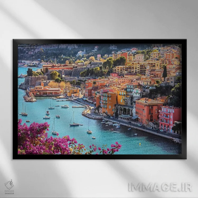 تابلو ویلفرانش سور مر (Villefranche Sur Mer) اثر مانجیک پیکچرز (استودیو عکاسی یا فیلمسازی) - نمای قابدار مشکی