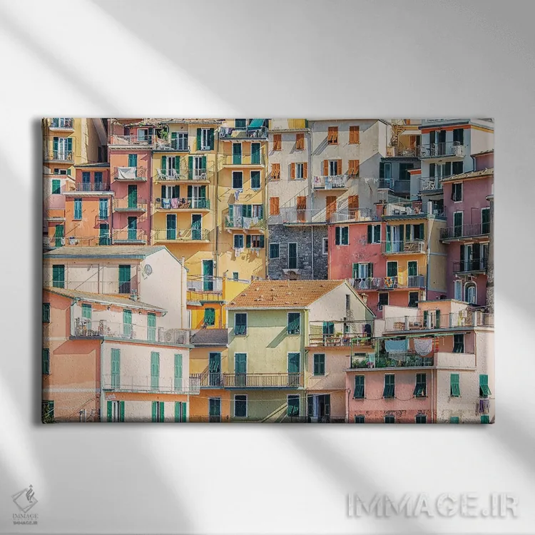 تابلو روستای ایتالیایی اثر مانجیک پیکچرز (استودیو عکاسی یا فیلمسازی) - نمای روبهرو روی دیوار