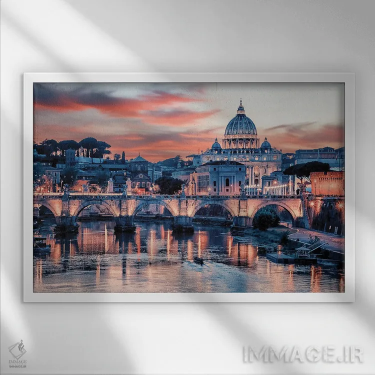 تابلو رم صورتی (رنگ فانتزی) اثر مانجیک پیکچرز (استودیو عکاسی یا فیلمسازی) - نمای قابدار سفید