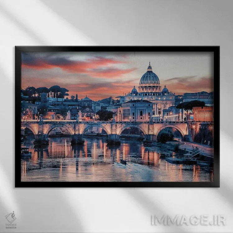 تابلو رم صورتی (رنگ فانتزی) اثر مانجیک پیکچرز (استودیو عکاسی یا فیلمسازی) - نمای قابدار مشکی