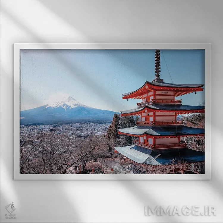 تابلو زیبایی ژاپن اثر مانجیک پیکچرز (استودیو عکاسی یا فیلمسازی) - نمای قابدار سفید