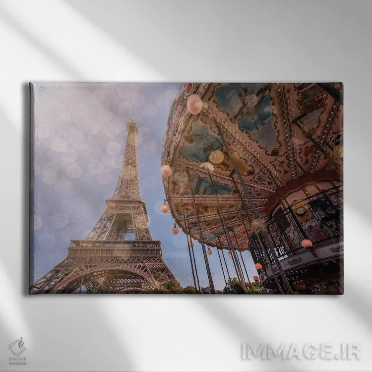 تابلو چرخوفلک اثر مانجیک پیکچرز (استودیو عکاسی یا فیلمسازی) - نمای روبهرو روی دیوار