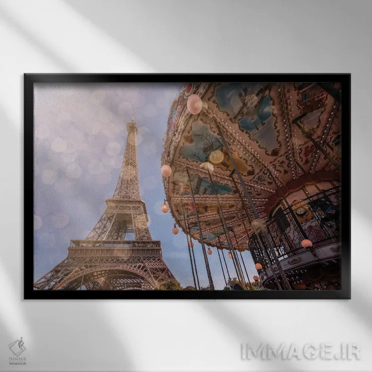 تابلو چرخوفلک اثر مانجیک پیکچرز (استودیو عکاسی یا فیلمسازی) - نمای قابدار مشکی