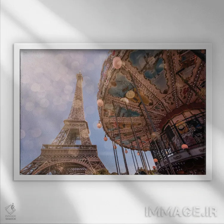 تابلو چرخوفلک اثر مانجیک پیکچرز (استودیو عکاسی یا فیلمسازی) - نمای قابدار سفید