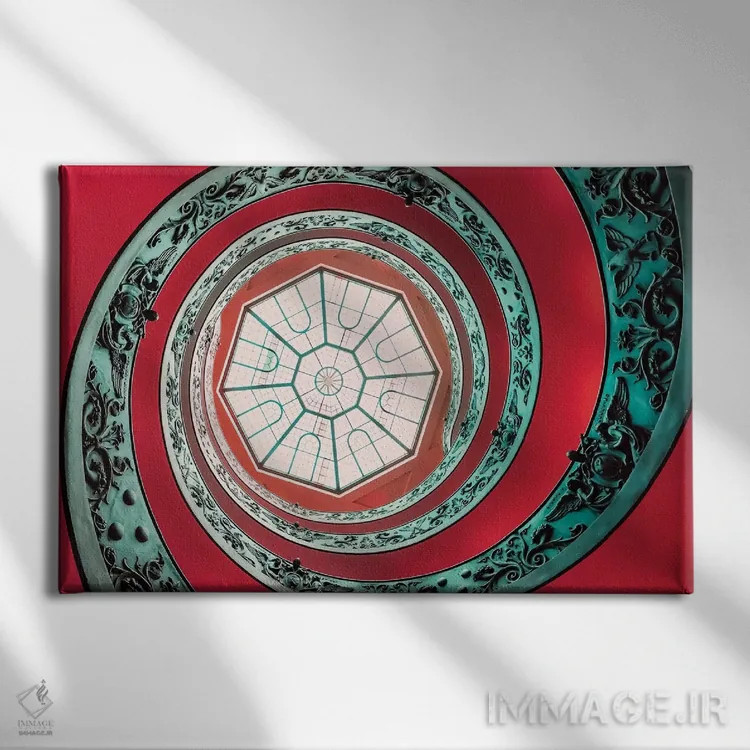 تابلو پیچوتاب دوگانه (الگوی مارپیچی دوگانه) اثر مانجیک پیکچرز (استودیو عکاسی یا فیلمسازی) - نمای روبهرو روی دیوار