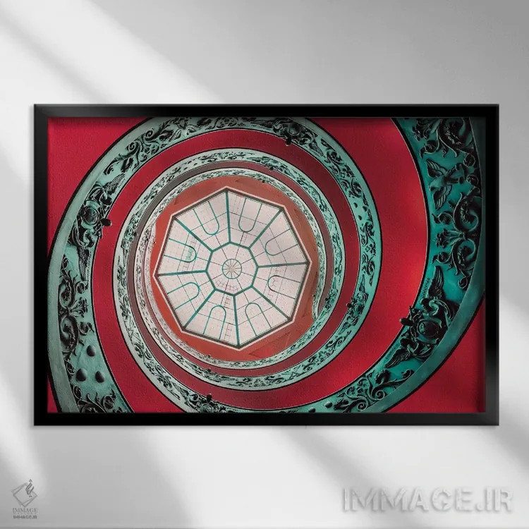 تابلو پیچوتاب دوگانه (الگوی مارپیچی دوگانه) اثر مانجیک پیکچرز (استودیو عکاسی یا فیلمسازی) - نمای قابدار مشکی