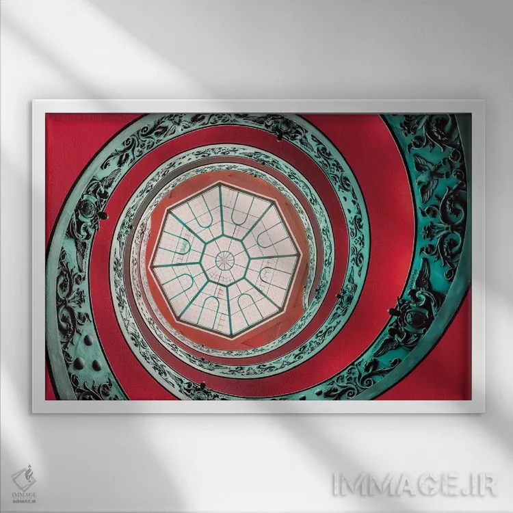 تابلو پیچوتاب دوگانه (الگوی مارپیچی دوگانه) اثر مانجیک پیکچرز (استودیو عکاسی یا فیلمسازی) - نمای قابدار سفید