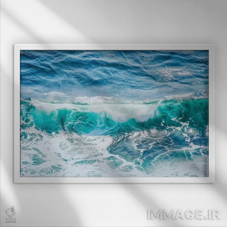 تابلو موج اثر مانجیک پیکچرز (استودیو عکاسی یا فیلمسازی) - نمای قابدار سفید