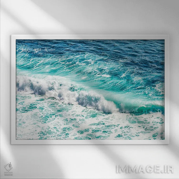 تابلو اقیانوس اثر مانجیک پیکچرز (استودیو عکاسی یا فیلمسازی) - نمای قابدار سفید